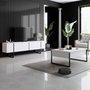 Hanah Home Luxe Mesa de Centro Blanco y Negro